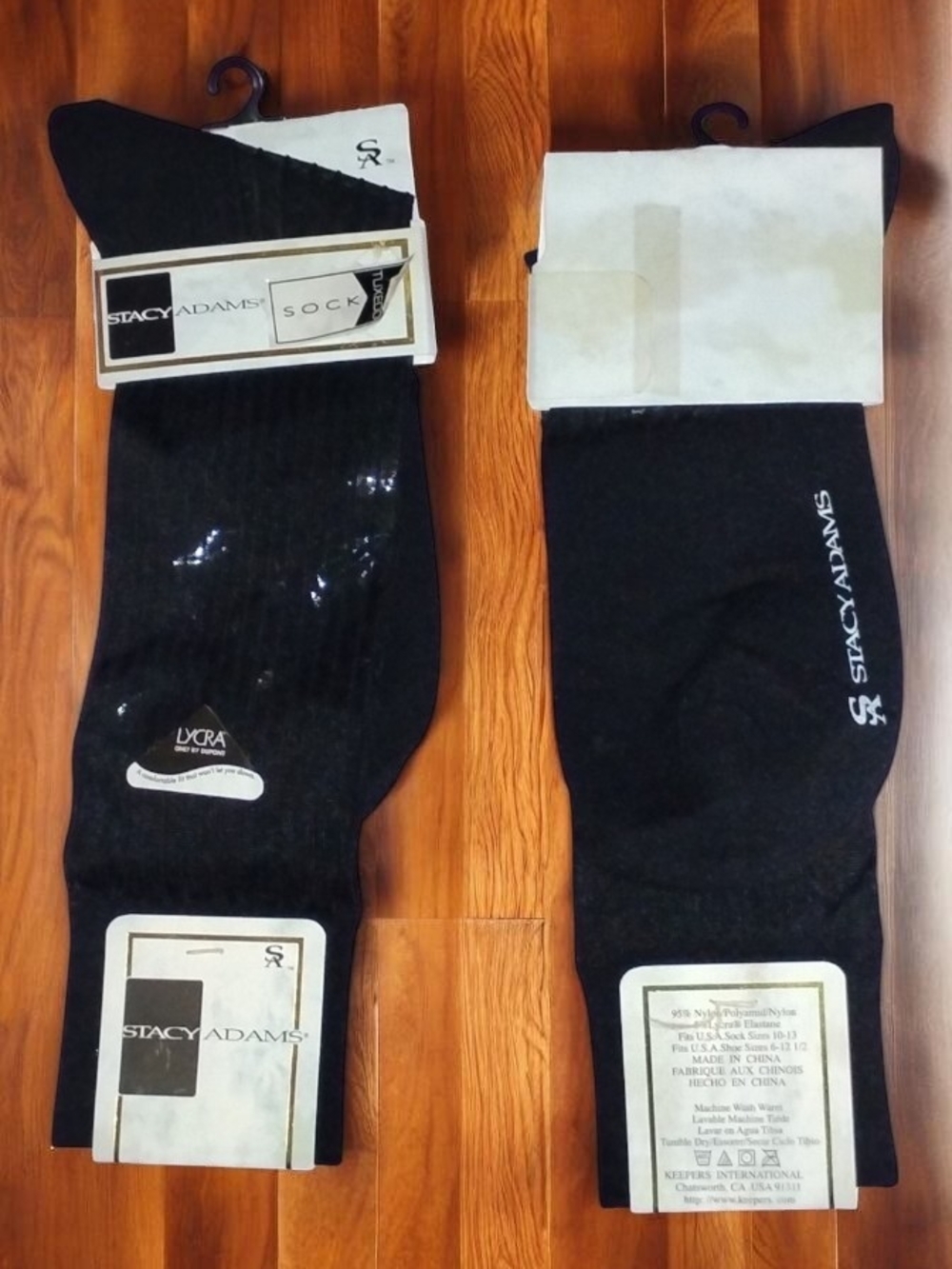 Stacy Adams Men's Black Tuxedo Dress Socks NWT (2 Pairs Pack)